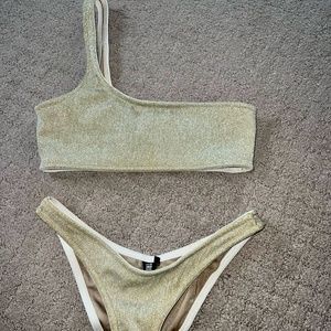 Triangl gold sparkle bikini